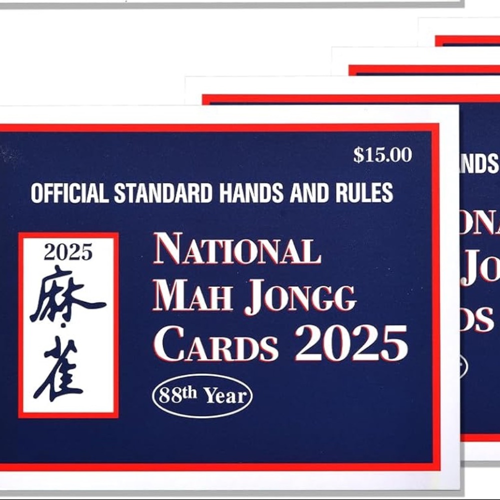 2025 National Mah Jongg Cards - Classic Blue and White
